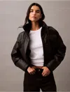 Calvin Klein Jeans Est.1978 Calvin Klein Women's Classic Faux Leather Puffer Jacket