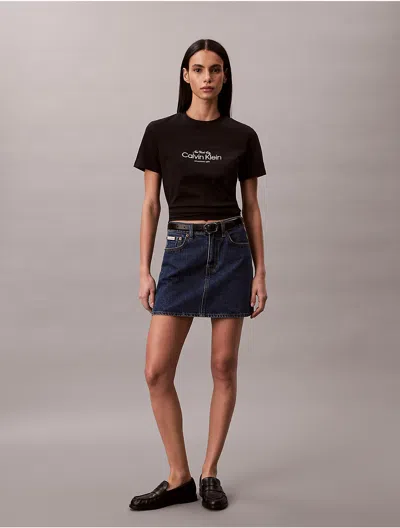 Calvin Klein Jeans Est.1978 Calvin Klein Women's Classic Nyc Logo Tee In Black