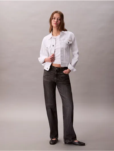 Calvin Klein Jeans Est.1978 Calvin Klein Women's Classic Trucker Jacket In White