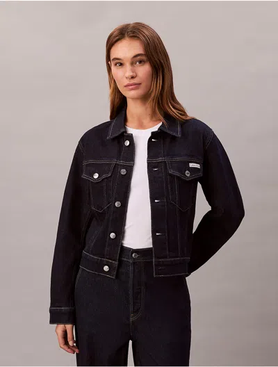 Calvin Klein Jeans Est.1978 Calvin Klein Women's Classic Trucker Jacket In Blue