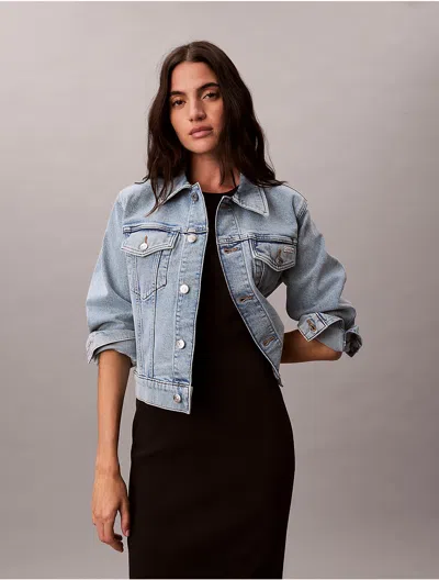 Calvin Klein Jeans Est.1978 Calvin Klein Women's Classic Trucker Jacket In Blue