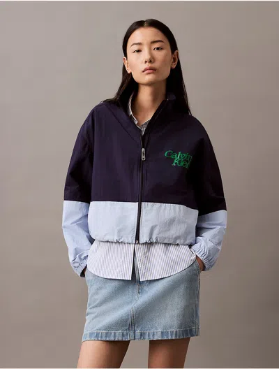 Calvin Klein Jeans Est.1978 Calvin Klein Women's Colorblock Nylon Zip Jacket