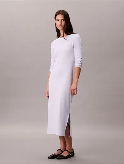 Calvin Klein Jeans Est.1978 Calvin Klein Women's Contour Slim Midi Dress In White