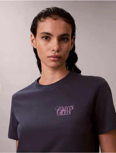 Calvin Klein Jeans Est.1978 Calvin Klein Women's Contrast Logo Graphic Classic T-shirt In Blue