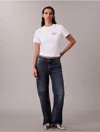Calvin Klein Jeans Est.1978 Calvin Klein Women's Contrast Logo Graphic Classic T-shirt In White