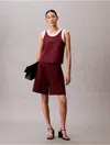 Calvin Klein Jeans Est.1978 Calvin Klein Women's Contrast Trim Relaxed Tank Top In Red