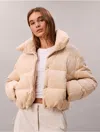Calvin Klein Jeans Est.1978 Calvin Klein Women's Corduroy Puffer Jacket In Neutral