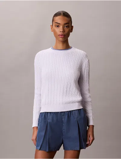 Calvin Klein Jeans Est.1978 Calvin Klein Women's Cotton Cable Knit Sweater In Multi