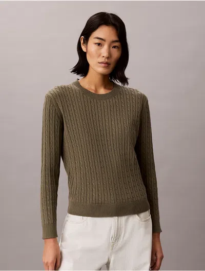 Calvin Klein Jeans Est.1978 Calvin Klein Women's Cotton Cable Knit Sweater In Multi