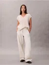 Calvin Klein Jeans Est.1978 Calvin Klein Women's Cotton Canvas High Rise Pants In Neutral