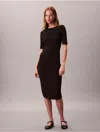 Calvin Klein Jeans Est.1978 Calvin Klein Women's Cotton Contour Midi Dress In Black