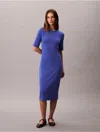 Calvin Klein Jeans Est.1978 Calvin Klein Women's Cotton Contour Midi Dress In Blue
