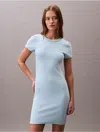 Calvin Klein Jeans Est.1978 Calvin Klein Women's Cotton Contour Rib Monogram Logo Mini Dress