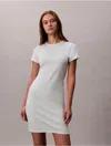 Calvin Klein Jeans Est.1978 Calvin Klein Women's Cotton Contour Rib Monogram Logo Mini Dress