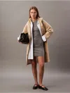 Calvin Klein Jeans Est.1978 Calvin Klein Women's Cotton Contour Rib Monogram Logo Mini Dress In Gray