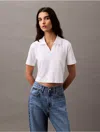 Calvin Klein Jeans Est.1978 Calvin Klein Women's Cotton Contour Rib Polo Tee