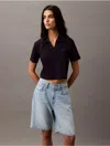 Calvin Klein Jeans Est.1978 Calvin Klein Women's Cotton Contour Rib Polo Tee