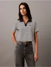 Calvin Klein Jeans Est.1978 Calvin Klein Women's Cotton Contour Rib Polo Tee