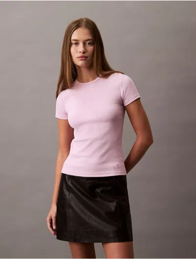 Calvin Klein Jeans Est.1978 Calvin Klein Women's Cotton Contour Rib T-shirt In Pink