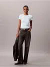 Calvin Klein Jeans Est.1978 Calvin Klein Women's Cotton Contour Rib T-shirt In White