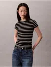 Calvin Klein Jeans Est.1978 Calvin Klein Women's Cotton Contour Rib T-shirt In Black