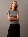 Calvin Klein Jeans Est.1978 Calvin Klein Women's Cotton Contour Rib T-shirt In Gray