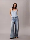 Calvin Klein Jeans Est.1978 Calvin Klein Women's Cotton Linen Blend Denim Tank Top