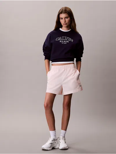 Calvin Klein Jeans Est.1978 Calvin Klein Women's Cotton Poplin Pull-on Shorts In Blue