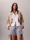 Calvin Klein Jeans Est.1978 Calvin Klein Women's Cotton Poplin Striped Boxer Shorts