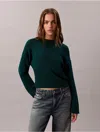 Calvin Klein Jeans Est.1978 Calvin Klein Women's Cotton Relaxed Crewneck Sweater In Green