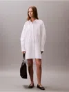 Calvin Klein Jeans Est.1978 Calvin Klein Women's Cotton Relaxed Shirt Dress In White