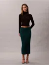Calvin Klein Jeans Est.1978 Calvin Klein Women's Cotton Ribbed Midi Skirt In Black