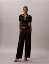 Calvin Klein Jeans Est.1978 Calvin Klein Women's Cotton Twill Logo Tape Pants In Black