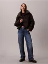 Calvin Klein Jeans Est.1978 Calvin Klein Women's Crinkle Nylon Puffer Jacket In Black