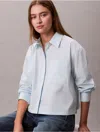 Calvin Klein Jeans Est.1978 Calvin Klein Women's Cropped Boxy Button-down Shirt