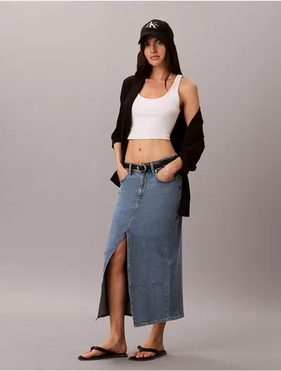 Calvin Klein Jeans Est.1978 Calvin Klein Women's Denim Maxi Skirt In Blue