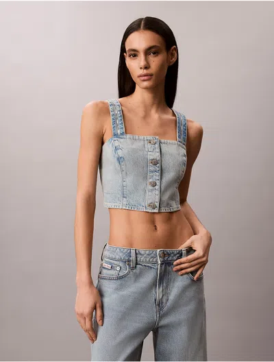 Calvin Klein Jeans Est.1978 Calvin Klein Women's Denim Trucker Tank Top In Blue
