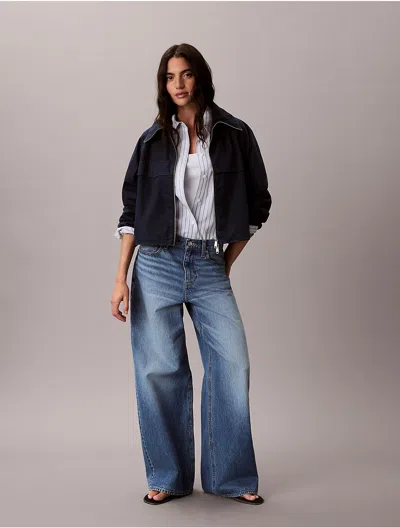 Calvin Klein Jeans Est.1978 Calvin Klein Women's Denim Windbreaker Jacket In Black