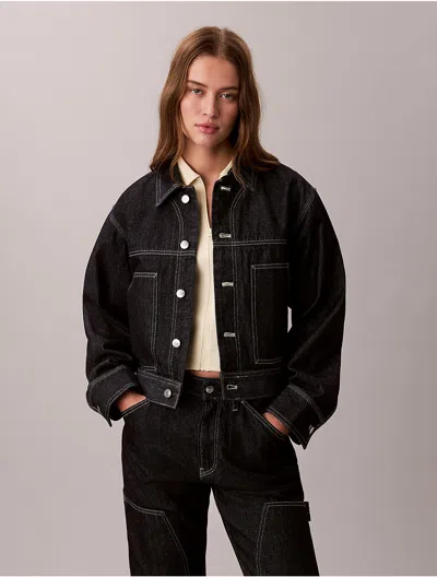 Calvin Klein Jeans Est.1978 Calvin Klein Women's Denim Workwear Jacket In Blue