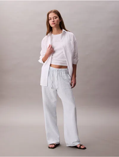 Calvin Klein Jeans Est.1978 Calvin Klein Women's Double Gauze Pull-on Pants In White
