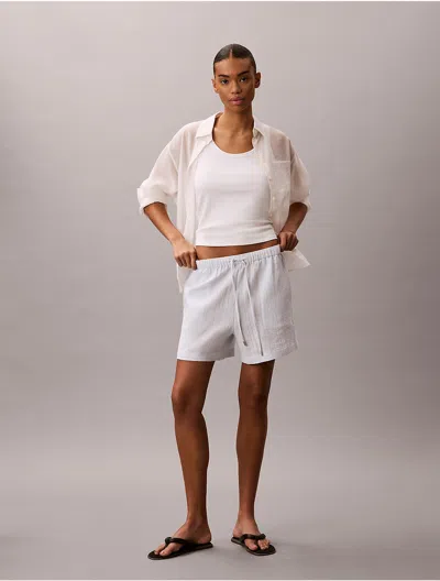 Calvin Klein Jeans Est.1978 Calvin Klein Women's Double Gauze Pull-on Shorts In White