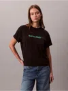 Calvin Klein Jeans Est.1978 Calvin Klein Women's Embroidered Logo Graphic Classic T-shirt In Black