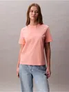 Calvin Klein Jeans Est.1978 Calvin Klein Women's Embroidered Script Logo Classic T-shirt In Pink