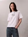 Calvin Klein Jeans Est.1978 Calvin Klein Women's Embroidered Script Logo Classic T-shirt In White