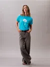 Calvin Klein Jeans Est.1978 Calvin Klein Women's Faded Flower Graphic Boxy T-shirt