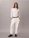 Calvin Klein Jeans Est.1978 Calvin Klein Women's Fleece Logo Graphic Joggers In White