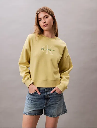 Calvin Klein Jeans Est.1978 Calvin Klein Women's Fleece Monogram Logo Relaxed Sweatshirt