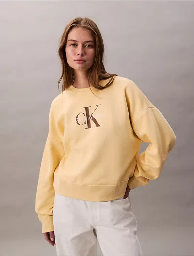 Calvin Klein Jeans Est.1978 Calvin Klein Women's Fleece Monogram Logo Relaxed Sweatshirt