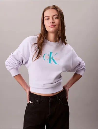 Calvin Klein Jeans Est.1978 Calvin Klein Women's Fleece Monogram Logo Relaxed Sweatshirt