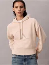 Calvin Klein Jeans Est.1978 Calvin Klein Women's Fleece Sequin Monogram Relaxed Hoodie In Pink